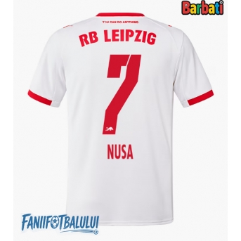 RB Leipzig Antonio Nusa #7 Tricou Fotbal Replică 2025-26 Barbati Acasa